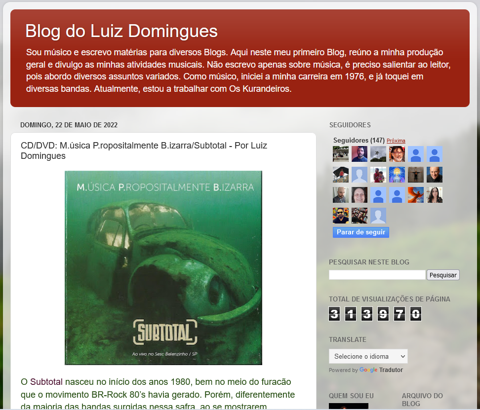 Subtotal no Blog do Luiz Dominguez